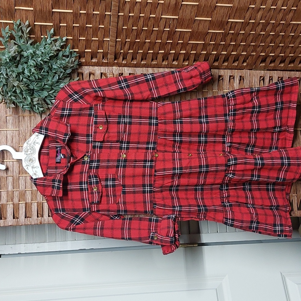 Red Flannel Dress Size 10/12